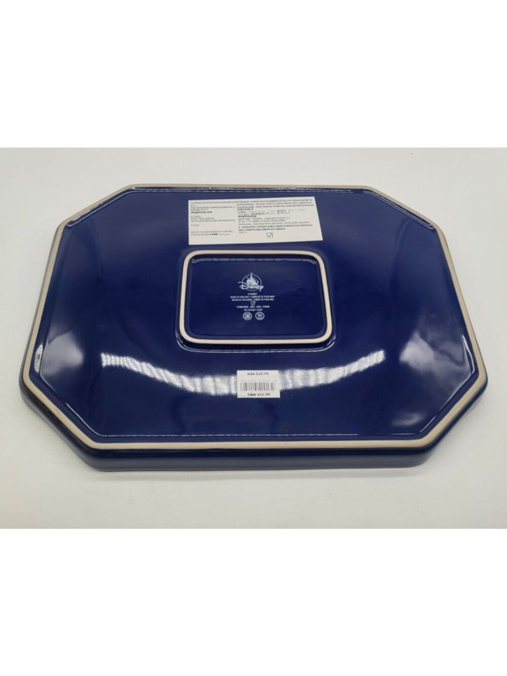 Disney Parks Mickey Mouse Ceramic Hanukkah Holiday Serving Tray Platter Blue - Picture 5 of 7